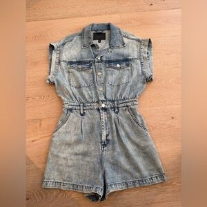Blank NYC Light Blue Denim Romper - Medium